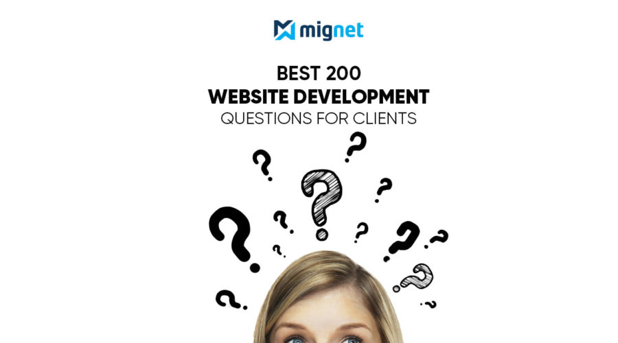 Website development questions for client